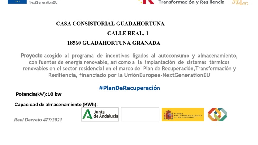 CARTEL DE SUBVENCION AYUNTAMIENTO GUADAHORTUNA CARTEL DE SUBVENCION AYUNTAMIENTO GUADAHORTUNA